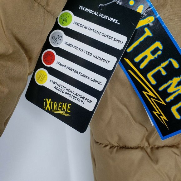 iXtreme Boys Brown Plaid Interior Full Zip Jacket With Skully Hat Included - Picture 8 of 12